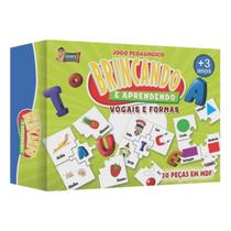 Jogo Pedagógico Aprender Vogais e Formas - 30 Peças Jogo Pedagógico Aprender Vogais e Formas - 30 Peças