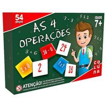 Jogo Pedagógico As 4 Operações Matemática 54 Peças Didático Educativo 904 - Coluna