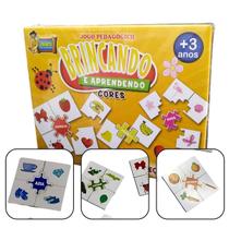 Jogo Pedagógico Brincando e Aprendendo Cores - 30 Peças Jogo Pedagógico Brincando e Aprendendo Cores - 30 Peças