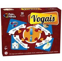 Jogo Pedagógico Brincar De Aprender Vogais - Pais e Filhos Jogo Pedagógico Brincar De Aprender Vogais - Pais e Filhos