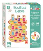 Jogo Pedagógico Educativo Didátivo Equilibra Bebê em Madeira