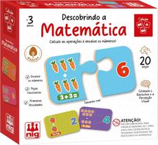 Jogo Pedagógico em Madeira Be-a-Bá Descobrindo a Matemática - NIG Brinquedos Jogo Pedagógico em Madeira Be-a-Bá Descobrindo a Matemática - NIG Brinquedos