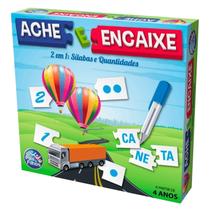 Jogo Pedagógico Infantil Ache E Encaixe Sílabas E Números - Pais E Filhos