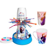 Jogo Pega Varetas Frozen Famíliar Elka + Copo e Caneca Disney