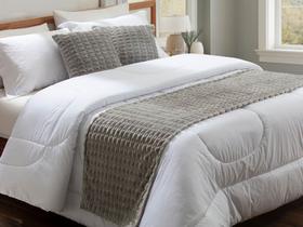 Jogo peseira Jolitex Snow com 2 capas de almofada casal queen King