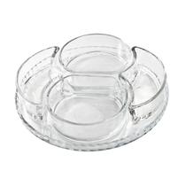 Jogo petisqueira de vidro com 5 peças