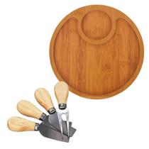 jogo Petisqueira Tábua frios petiscos 5pçs petiscos queijo