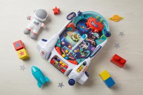 Jogo Pinball Game Space Infantil com Bolinhas Brinquedo Interativo Resistente e Seguro Design Espacial Divertido