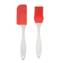 Jogo pincel e rapa-tudo silicone cozinha confeitaria
