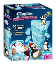 Jogo Pinguim Equilibrista Cubos Divertido Família Art Brink