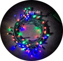 Jogo Pisca Pisca 100 Leds Luz De Natal Ano Novo Festas 8 Funções 110/127v