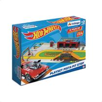 Jogo Playset Pista Shop Hot Wheels Em Madeira Reflorestada