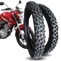 Jogo Pneu 90/90-18+2.75-18 Cravo Cross Cg Titan Fan 125 150