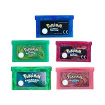 Jogo Pokémon Emerald FireRed Leafgreen Ruby Sapphire 5 Versões GBA Em Caixa, Cartucho De Vídeo De 32