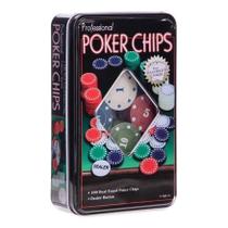 Jogo Poker Profissional Poker Chips 100 Fichas Numeradas