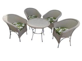 Jogo Poltronas Amora Fibra Cru Liza e Extrutura Alumínio