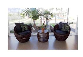 Jogo Poltronas De Varanda Fibra Sintética P