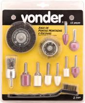 Jogo ponta montada e escovas com 12 peças - Vonder Jogo ponta montada e escovas com 12 peças - Vonder