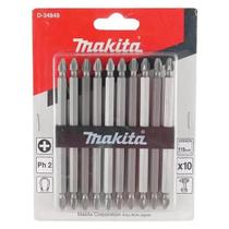 Jogo Pontas Duplas Magnéticas Bits Phillips N2 x 110mm Makita D-34849 10 Peças