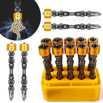 Jogo Ponteira Bits PH2 Imantado Limitador Para Parafusar Drywall Com 10 Peças