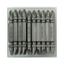 Jogo Ponteira Combinadas Duplas Fenda + Phillips Bits 65mm
