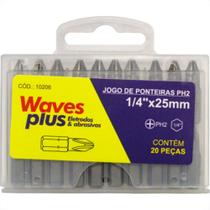 Jogo Ponteira Waves Phil 1/4X25Mm 20P Jogo Ponteira Waves Phil 1/4X25Mm 20P