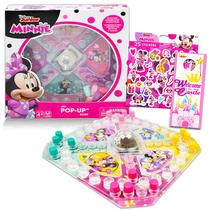 Jogo Pop-Up Minnie Mouse Disney Junior - Jogo de Tabuleiro Infantil com Dados Pop-Up e Adesivos