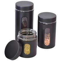 Jogo Porta Alimento Tempero Condimento 3 Peças Tampa Hermética Vedação Potes Casa Cozinha Utensílio Armário Organização Jogo Porta Alimento Tempero Condimento 3 Peças Tampa Hermética Vedação Potes Casa Cozinha Utensílio Armário Organização