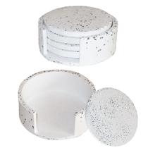 Jogo Porta Copos e Taças De Cimento Com Suporte Artesanal Jogo Porta Copos e Taças De Cimento Com Suporte Artesanal