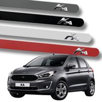 Jogo Porta Latera Escrita Cromada Ford Novo KA 2008 A 2013 Cor:PRETO EBONY