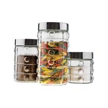 Jogo porta mantimentos 3 peças vidro