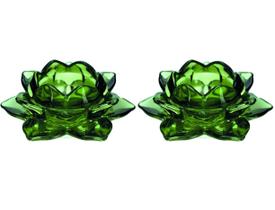 Jogo Porta Velas Castiçal Flor de Lotus Vidro Verde Luxo 2 Unidades - Tuut Jogo Porta Velas Castiçal Flor de Lotus Vidro Verde Luxo 2 Unidades - Tuut