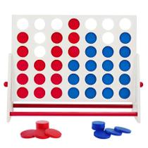 Jogo portátil de madeira 4 em uma fileira ApudArmis com moedas e bolsa