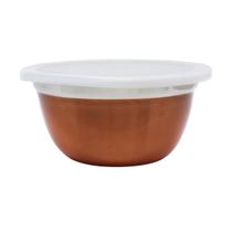 Jogo Pote Aço Inox C/Tampa Plástica 3Pcs Cobre Niazitex
