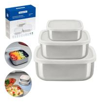 Jogo Pote Freezinox Aço Inox Tampa Plástica 3 Pçs Tramontina