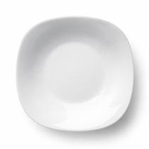 Jogo Prato Fundo Quadrado Branco Bormioli Rocco 6 Unidades Branco