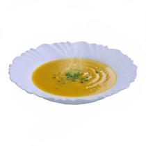 Jogo Prato Pétala Fundo Caldo Ondulado Branco 23,5cm 06uni
