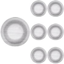 Jogo Prato Redondo Raso Duralex 23cm Diamante Refeição 6 Un