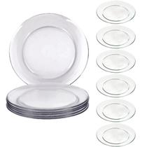 Jogo Prato Temperado Raso Gourmet Duralex 26cm Refeição 6Un