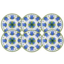 Jogo Pratos De Sobremesa Cerâmica 21Cm 6 Pcs Naples Alleanza