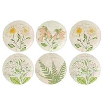 Jogo Pratos De Sobremesa Kit 6 Pcs 20Cm Corona Lovely Garden Jogo Pratos De Sobremesa Kit 6 Pcs 20Cm Corona Lovely Garden