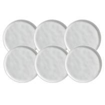 Jogo Pratos Fundo Bio New White 22,5Cm 830Ml 6 Peças Branco
