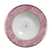 Jogo Pratos Fundos Marble 6 Peças Rosa