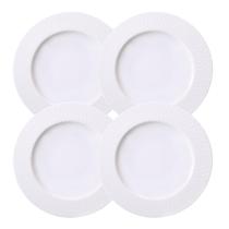 Jogo Pratos Fundos Sopa Santorini 23Cm Kit 4 Pçs Porcelana Jogo Pratos Fundos Sopa Santorini 23Cm Kit 4 Pçs Porcelana