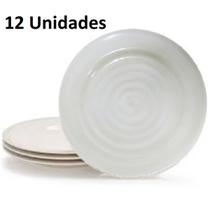 Jogo Pratos Raso Refeição Kit 12 unid Melamina 25,5cm Luxo Jogo Pratos Raso Refeição Kit 12 unid Melamina 25,5cm Luxo