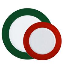 Jogo Pratos Rasos e Sobremesa Versa Natal 12un Porcelana Germer