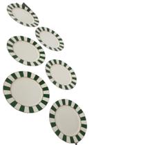 Jogo pratos rasos natal verde branco