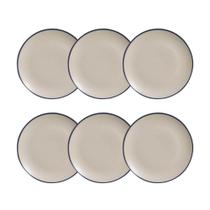 Jogo Pratos Rasos Porto Brasil Stoneware Uirapuru Kit 6 Un