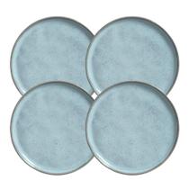 Jogo Pratos Sobremesa 21,5Cm 4 Pçs Bio Breeze Azul Cerâmica Jogo Pratos Sobremesa 21,5Cm 4 Pçs Bio Breeze Azul Cerâmica