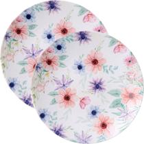 Jogo Pratos Sobremesa Lanche 12 Pçs 12 Pessoas Floratta 21cm Jogo Pratos Sobremesa Lanche 12 Pçs 12 Pessoas Floratta 21cm